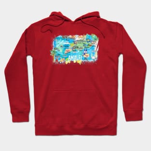 Amalfi_Illustrated_Travel_Map_With_RoadsM Hoodie